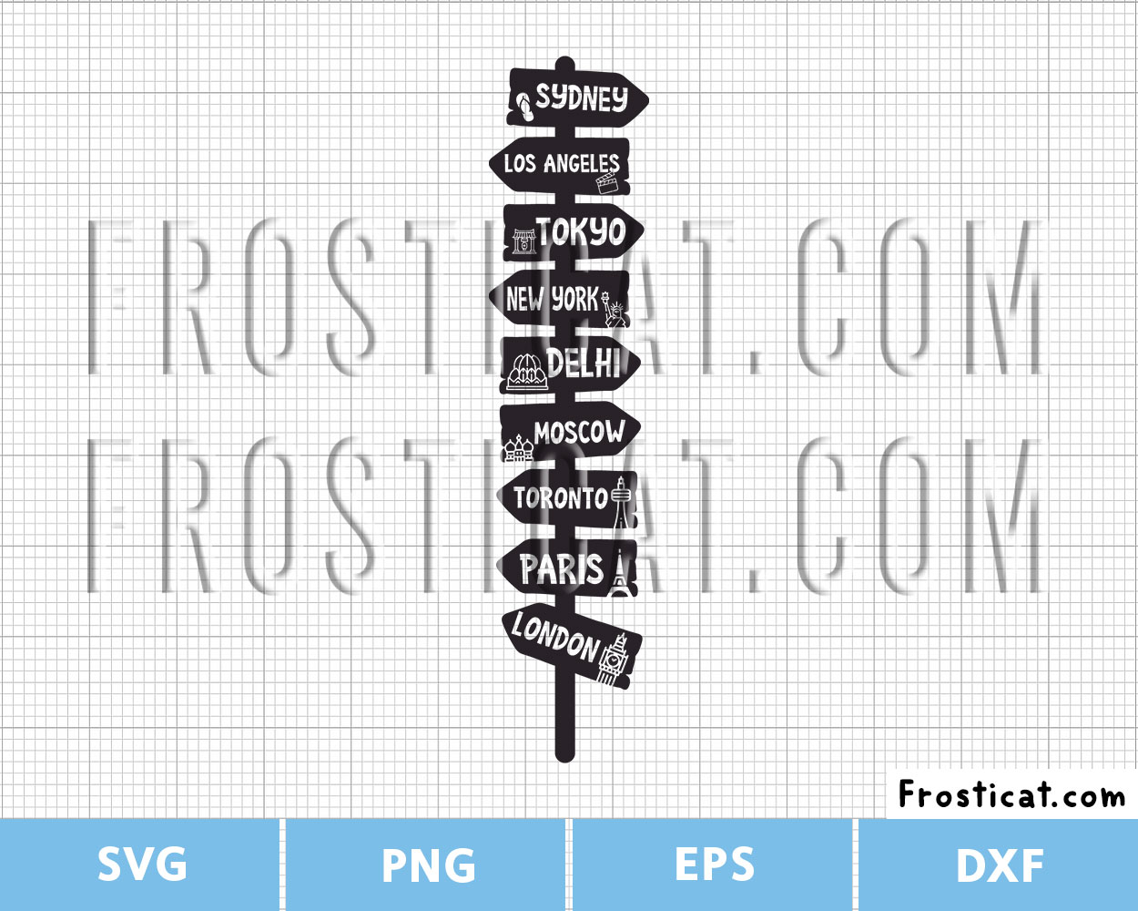 Destination Sign Svg, Sign Post Svg, Travel Svg, Road Sign Svg