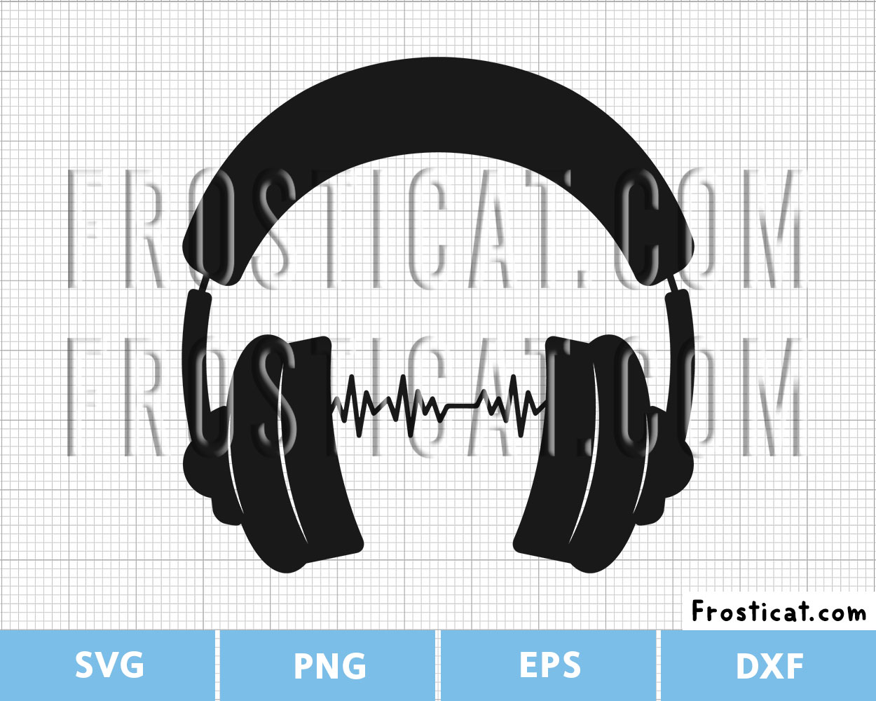 Headphones Music Sound Wave Svg, Earphones Svg