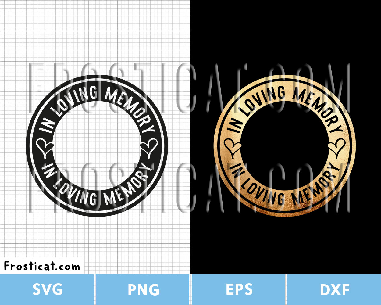 In Loving Memory Photo Frame Svg, Memorial Svg, Grief Svg