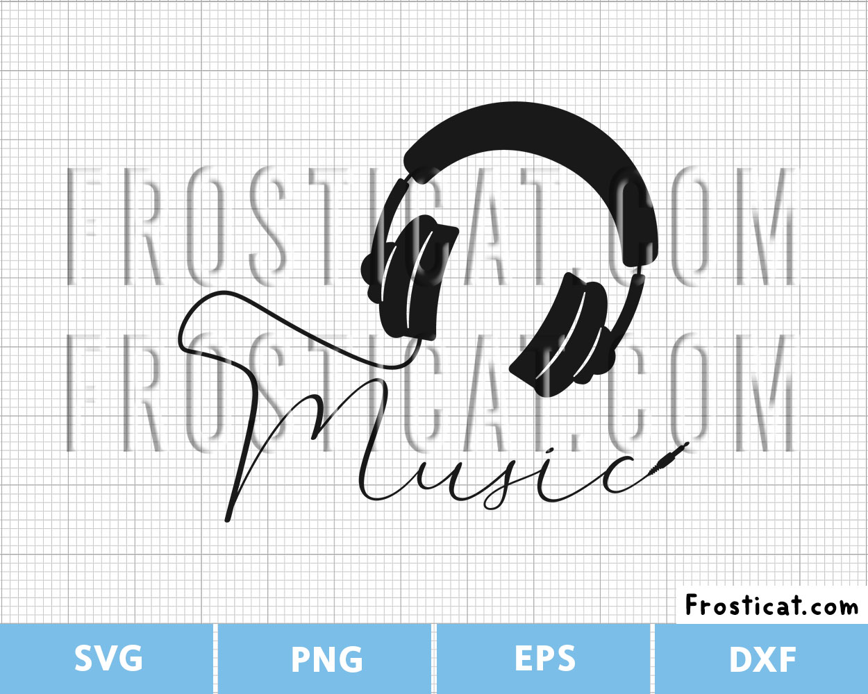 Headphones Music With Wire Svg, Earphones Svg
