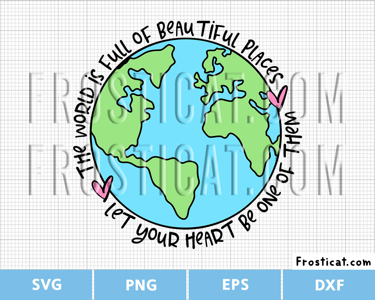 The World Is Full Of Beautiful Places Svg, Motivational Quote Svg