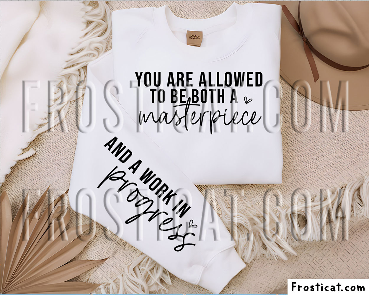 Inspirational Work Progress Sweatshirt Sleeve Svg