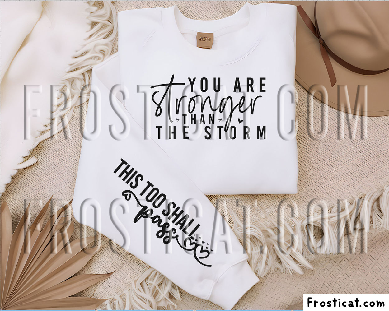 You Are Stronger Than The Storm Faith Sweatshirt Sleeve Svg