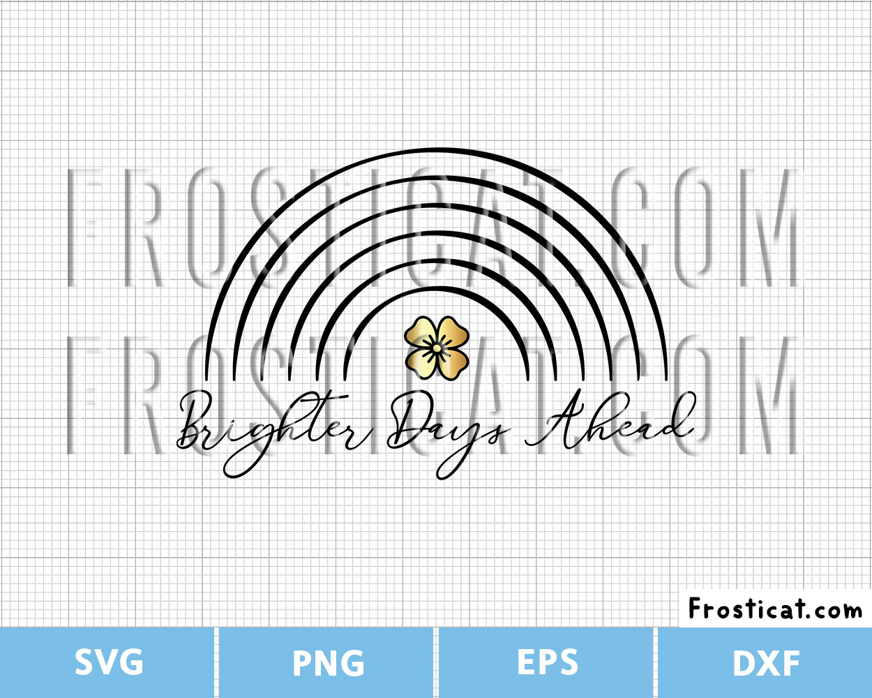 Brighter Days Ahead Svg, Inspirational Quote Svg, Rainbow Svg