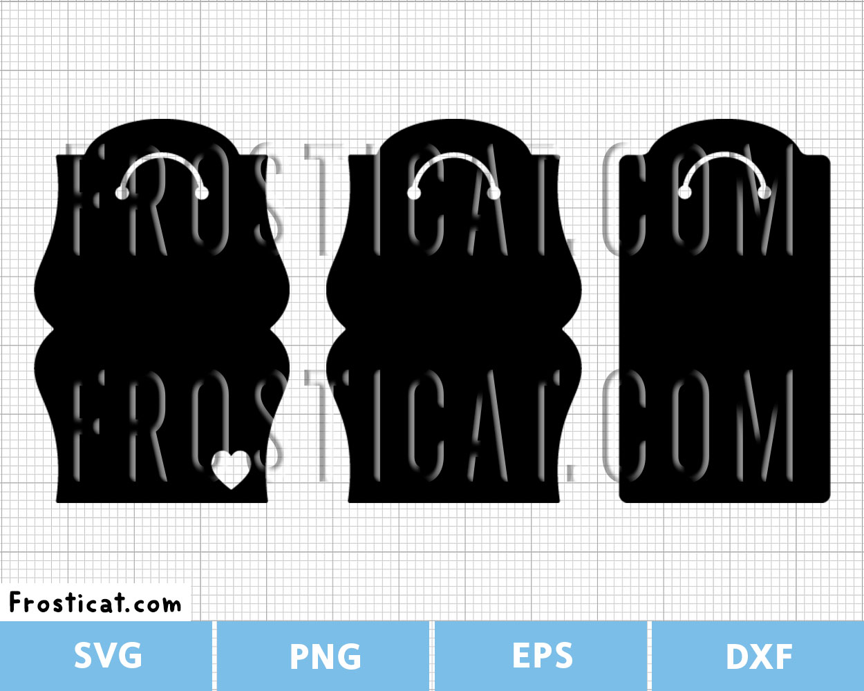 Keychain Display Card Packaging Svg Bundle, Keychain Holder Svg