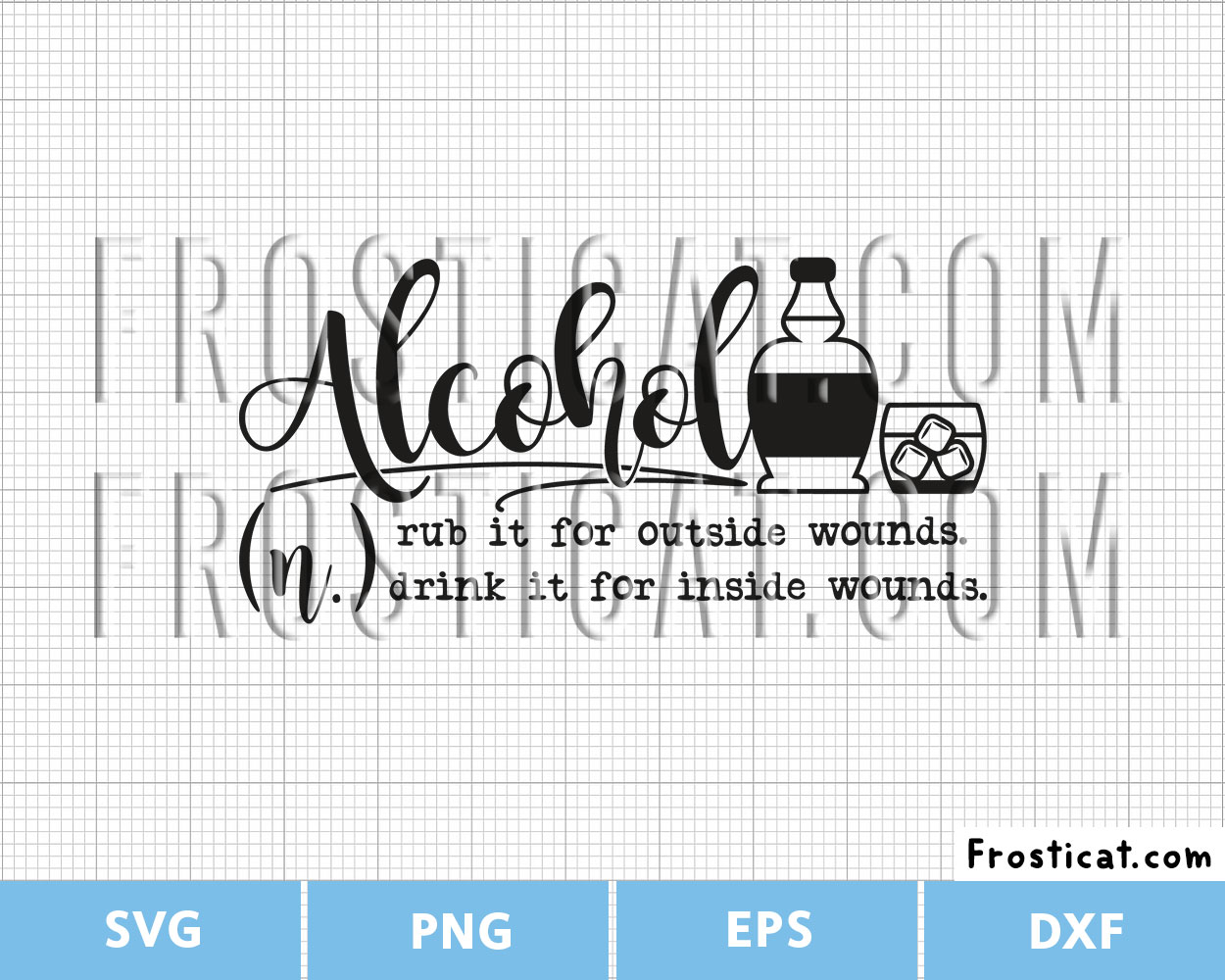 Alcohol Rub It For Outside Wounds Svg, Funny Alcohol Svg