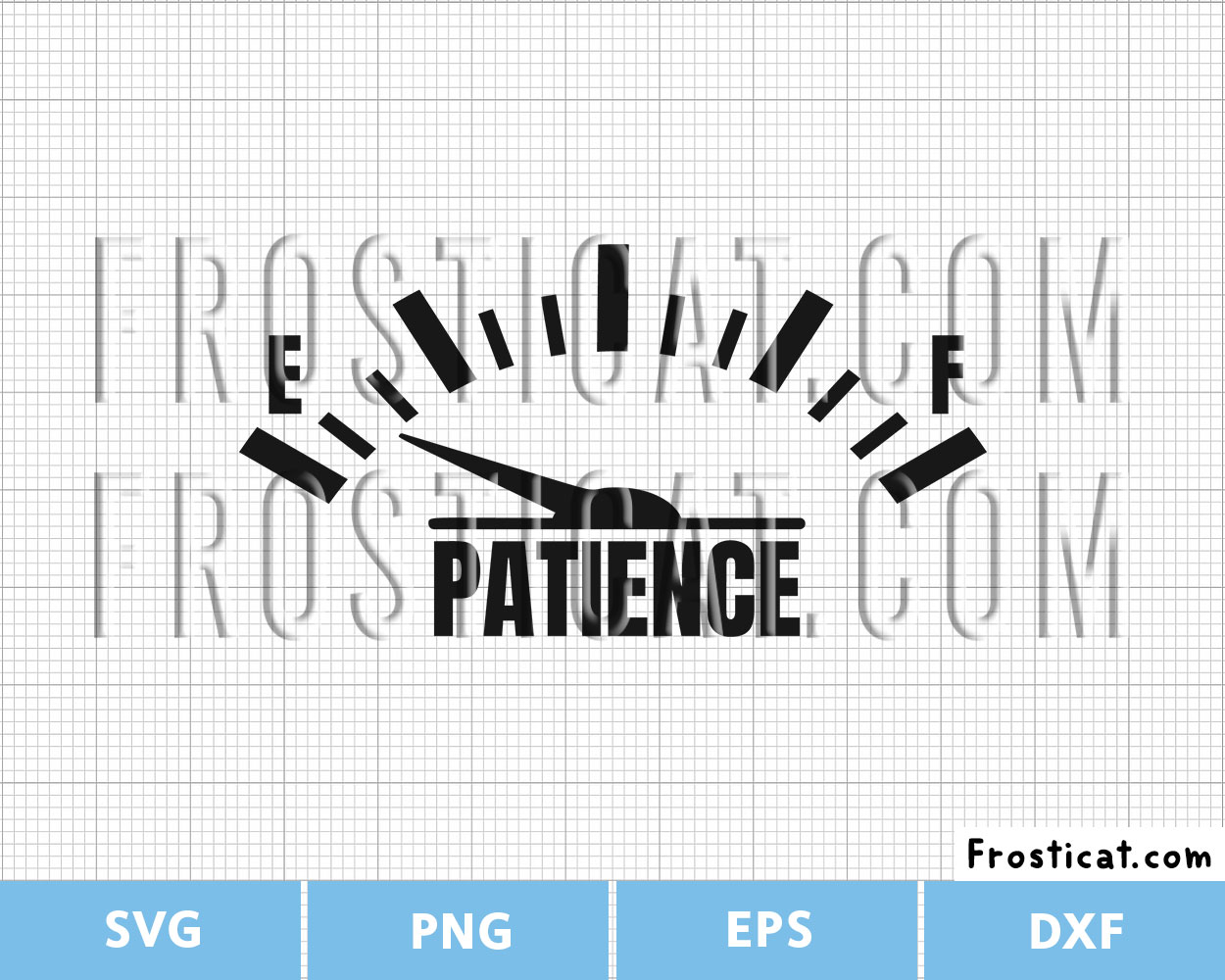 Out Of Patience Empty Fuel Gauge Svg, Empty Gas Tank Svg
