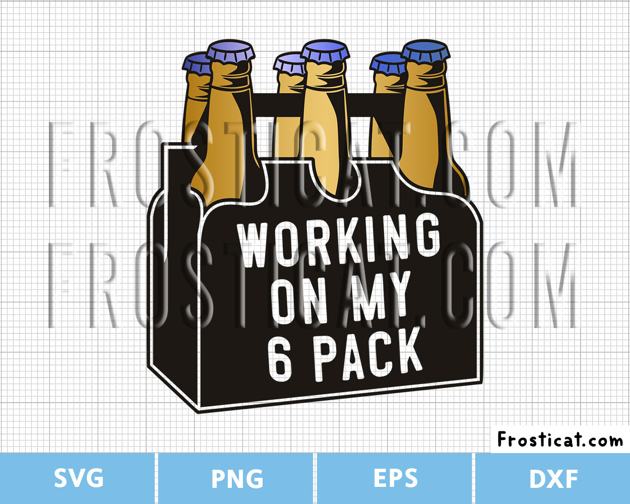 Working On My 6 Pack Svg, Beer Svg, Beer Bottle Svg