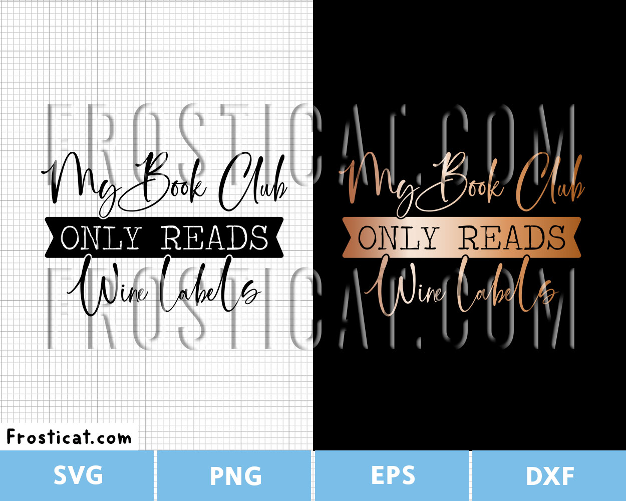 My Book Club Only Reads Wine Labels Svg, Alcohol Svg