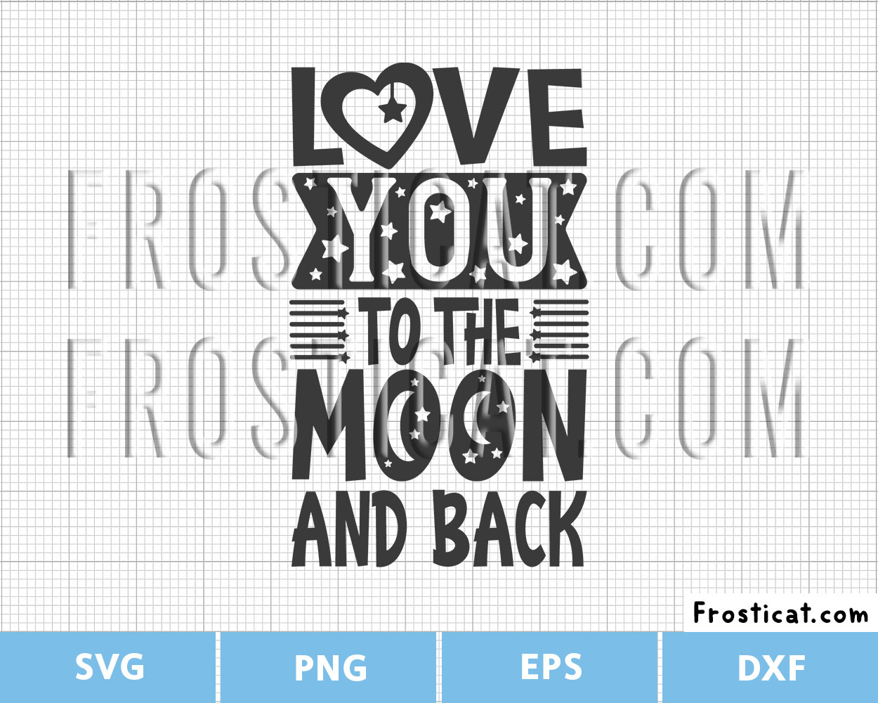 Love You To The Moon And Back Svg, Valentines Day Svg