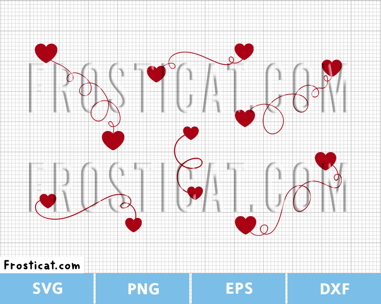 Heart Line Long Distance Svg Bundle, Valentines Day Svg