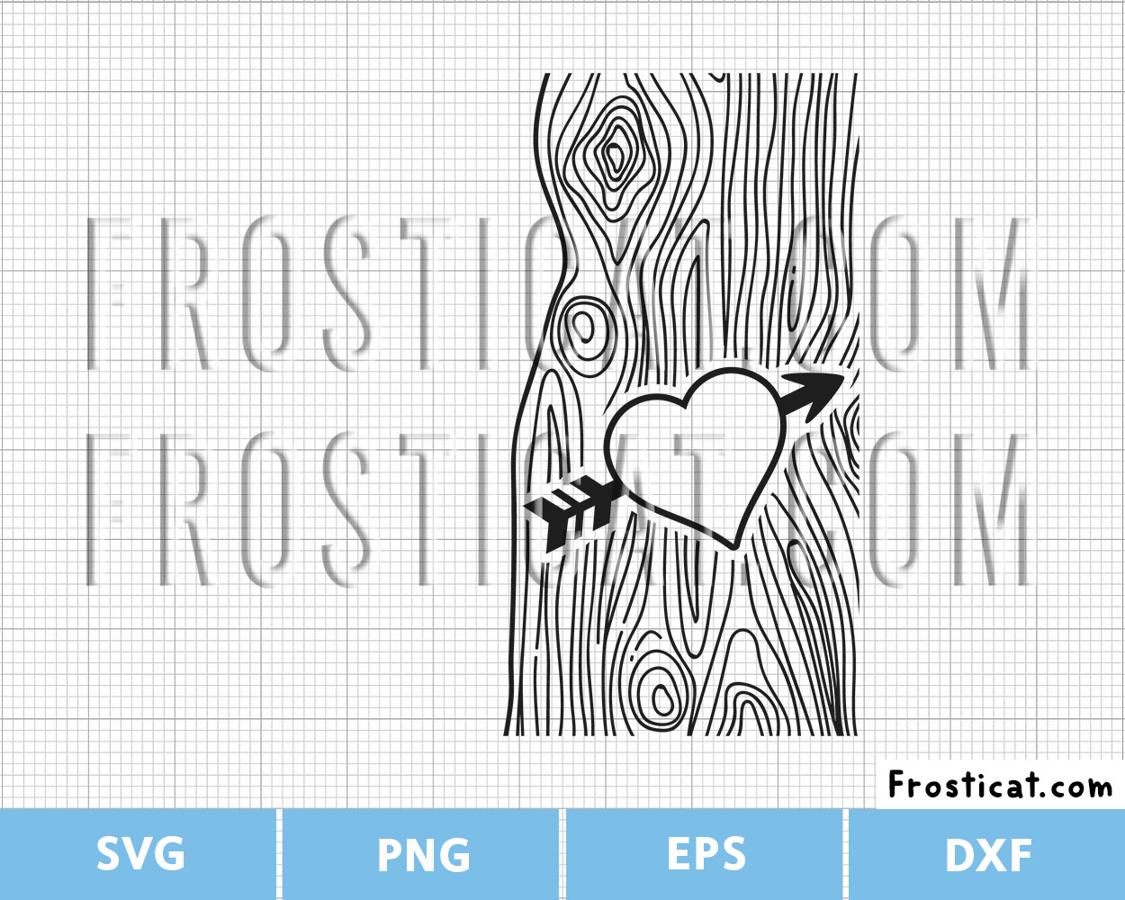 Tree Bark Heart Carving Svg, Valentines Day Svg, Heart Svg