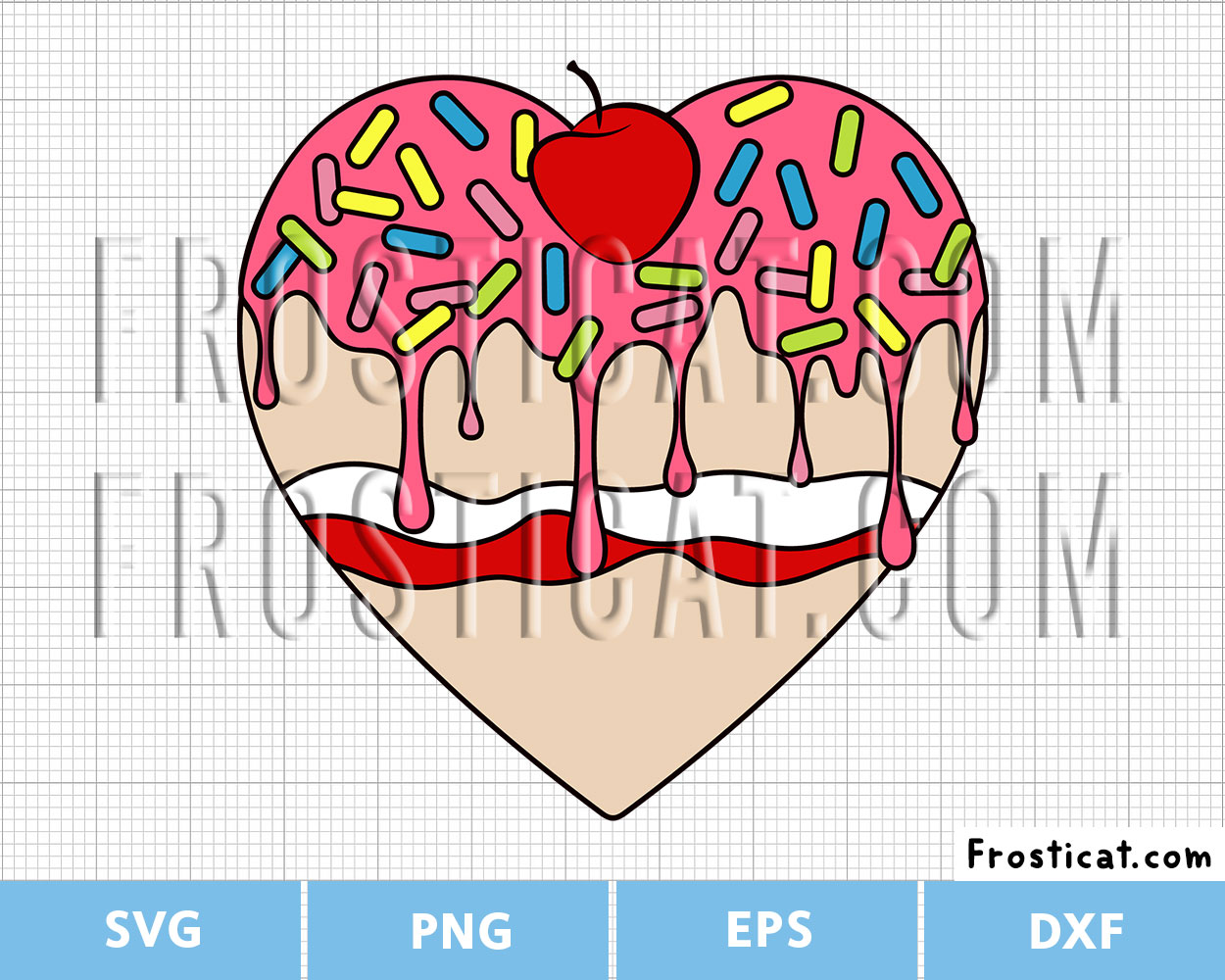 Heart Cake Slice Svg, Valentines Day Svg, Love Svg