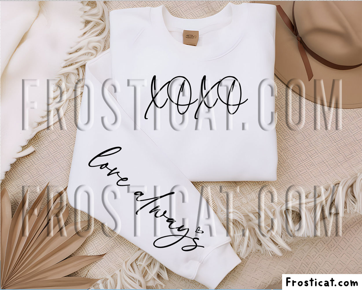 Xoxo Love Always Sweatshirt Sleeve Svg, Love Svg