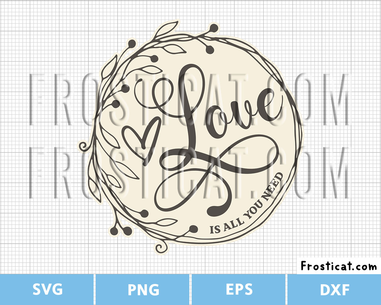 Love Is All You Need Svg, Valentines Day Svg, Valentine Quote Svg