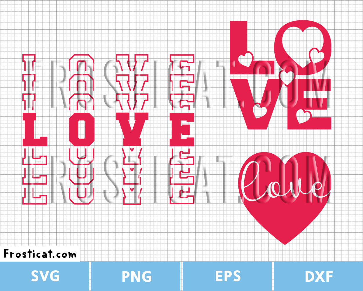 Love Valentines Day Svg Bundle, Love Svg, Love Sign Svg