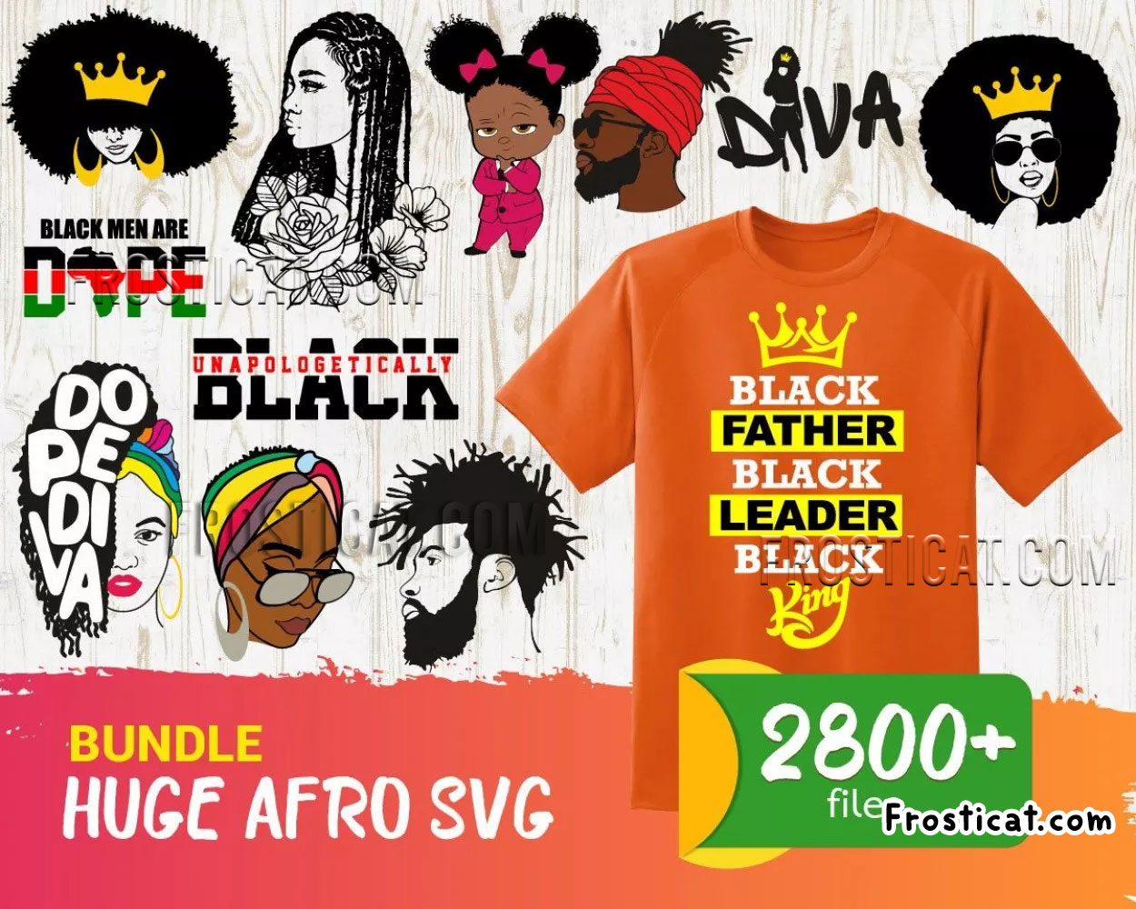 2800 Huge Afro Svg Bundle, Black Woman Svg