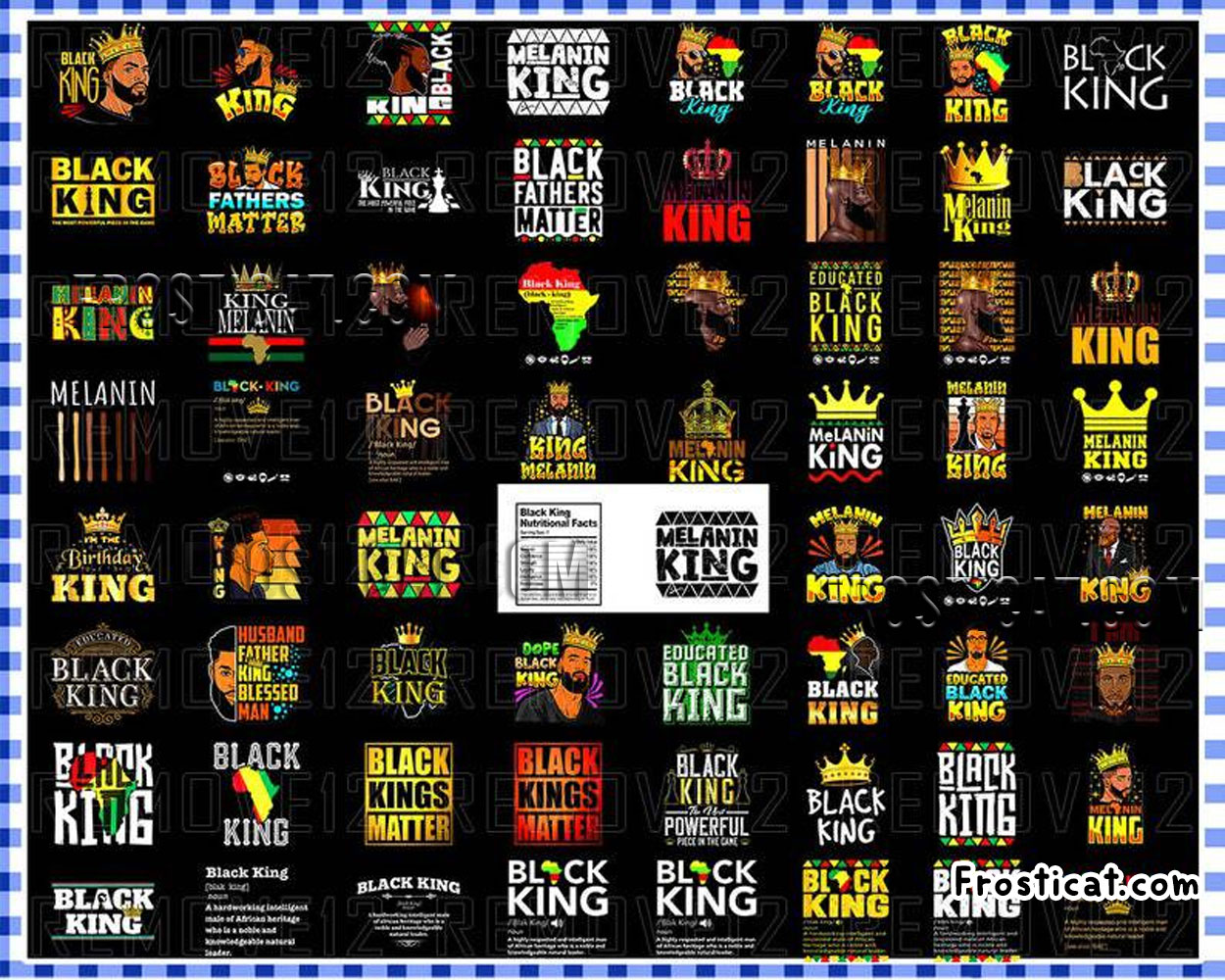 60 Black King Png Bundle, Juneteenth Png, Black History Png