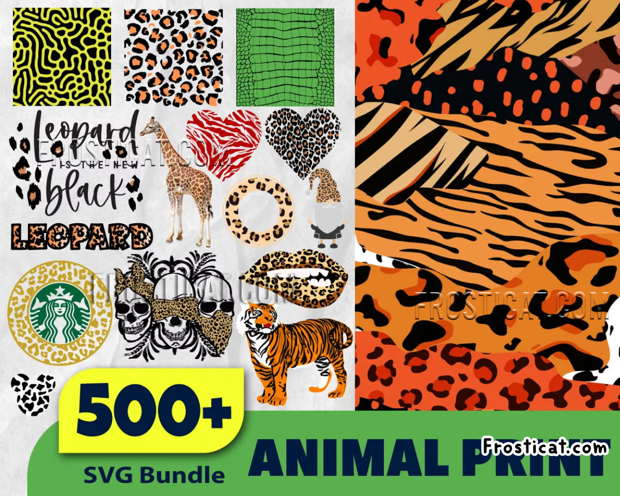 500 Animal Print Svg Bundle, Wild Animal Svg