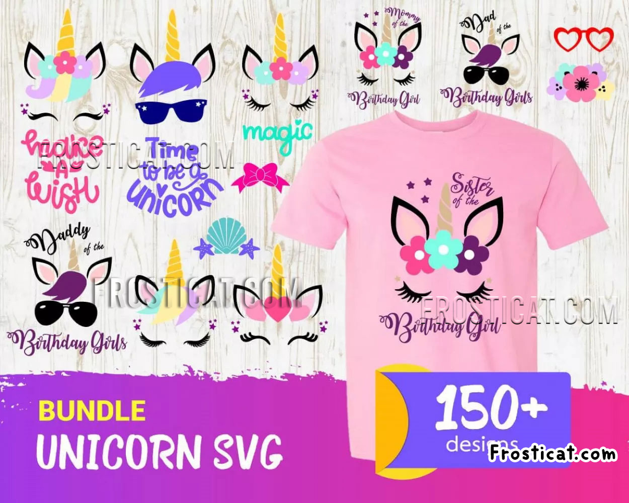 150 Unicorn Face Svg Bundle, Unicorn Svg, Unicorn Head Svg