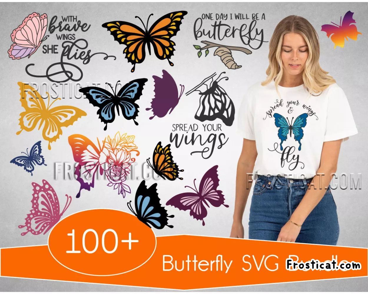 100 Butterfly Svg Bundle, Butterfly Clipart