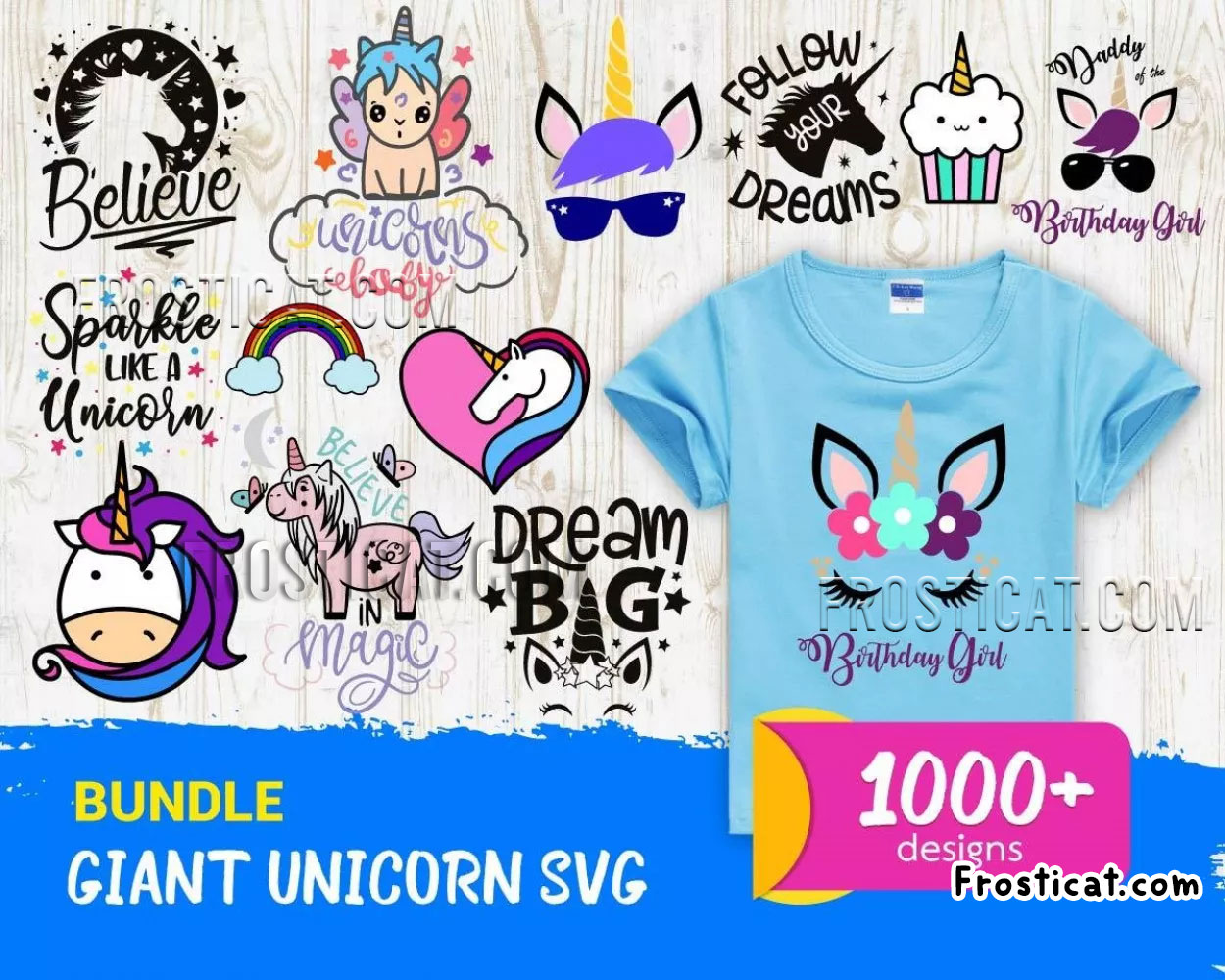1000 Unicorn Svg Bundle, Unicorn Svg, Cute Unicorn Svg