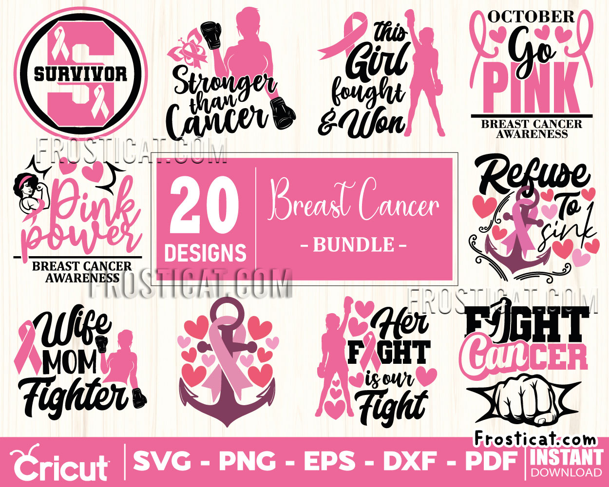 20 Breast Cancer Awareness Svg Bundle, Breast Cancer Svg