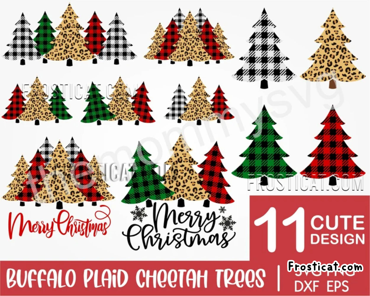 11 Christmas Tree Png Bundle, Merry Christmas Png