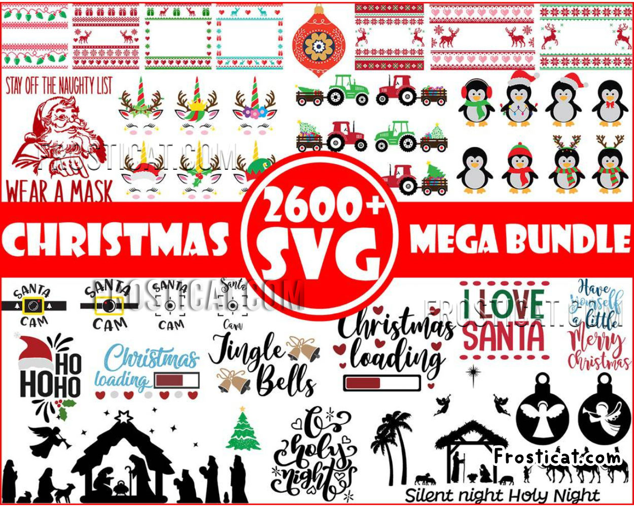 2600 Christmas Svg Bundle, Reindeer Svg, Santa Claus Svg