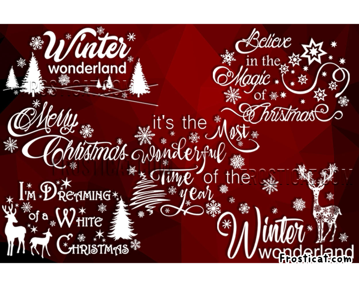 6 Christmas Quote Svg Bundle, Merry Christmas Svg