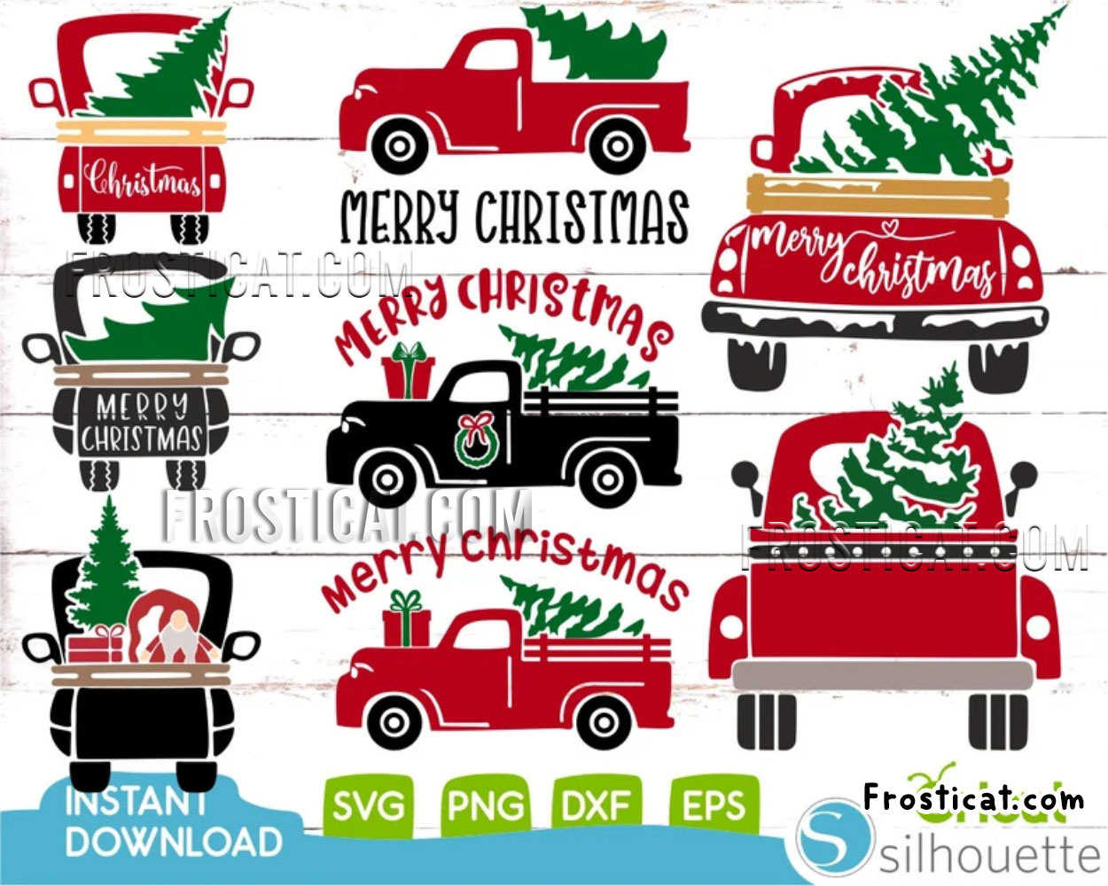8 Merry Christmas Truck Svg Bundle, Christmas Svg, Xmas Svg