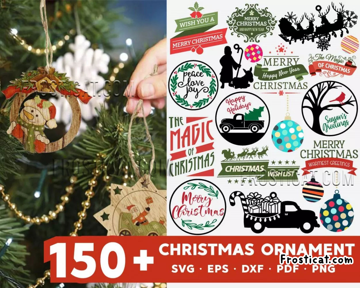 150 Christmas Ornament Svg Bundle, Christmas Ball Svg