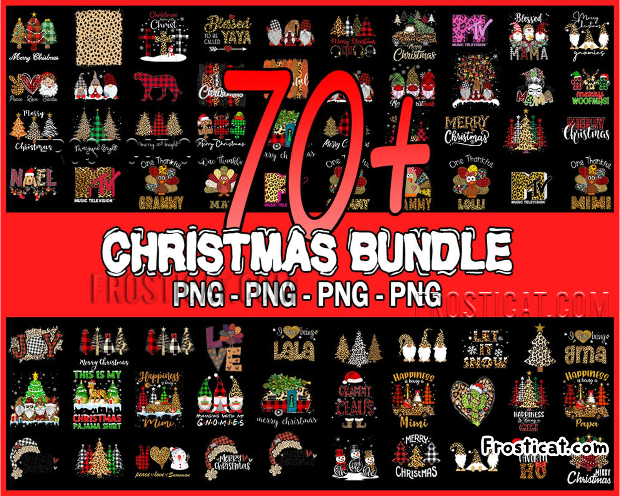 70 Cheetah Christmas Png Bundle, Christmas Png