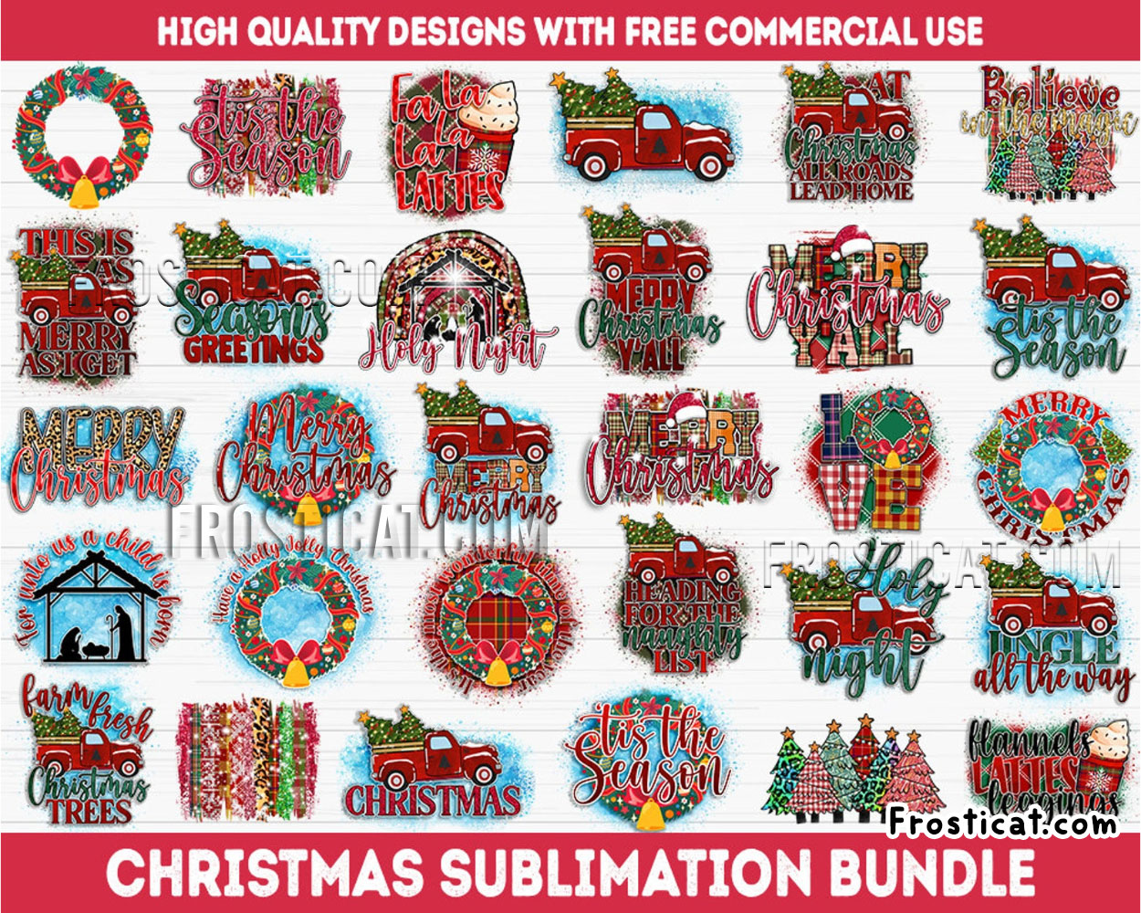 30 Christmas Png Bundle, Christmas Png, Xmas Sublimation