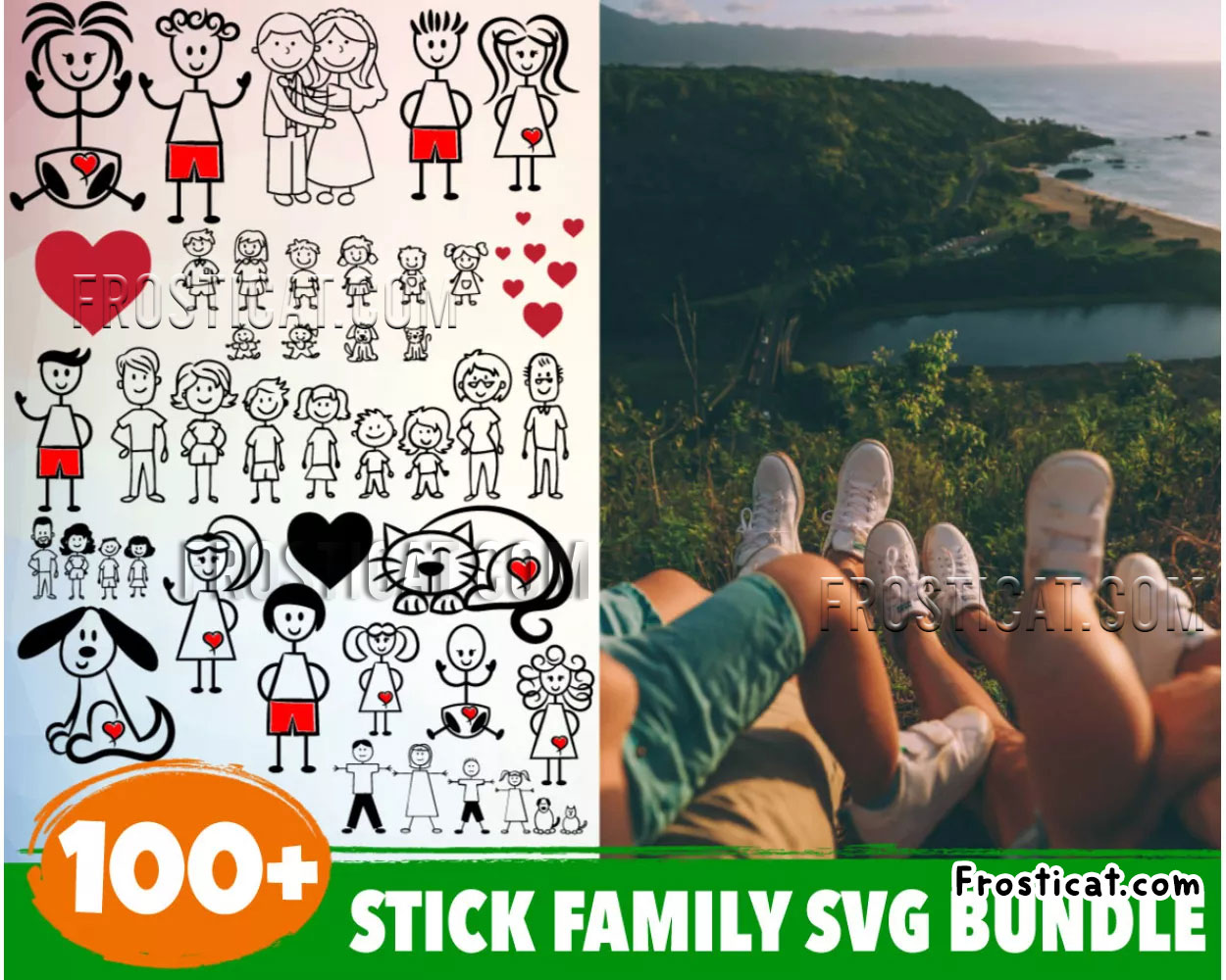 100 Stick Family Svg Bundle, Family Svg, Stickman Svg