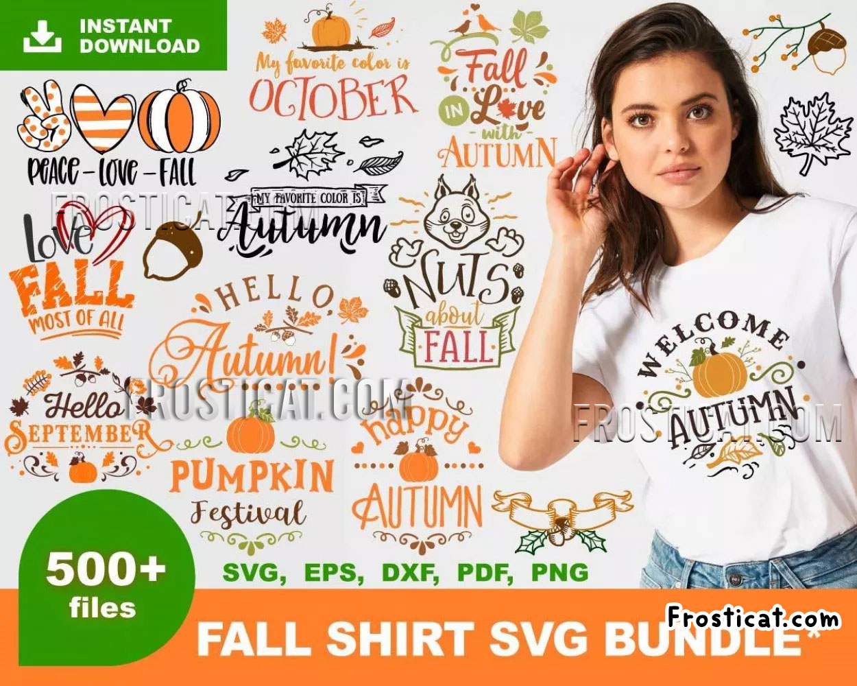 500 Fall Shirt Svg Bundle, Fall Svg, Autumn Svg