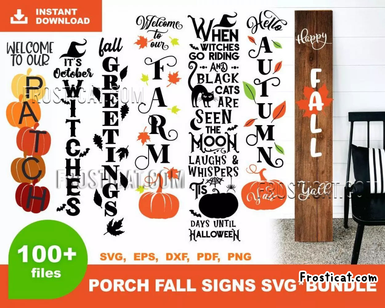 100 Porch Fall Sign Svg Bundle, Fall Svg