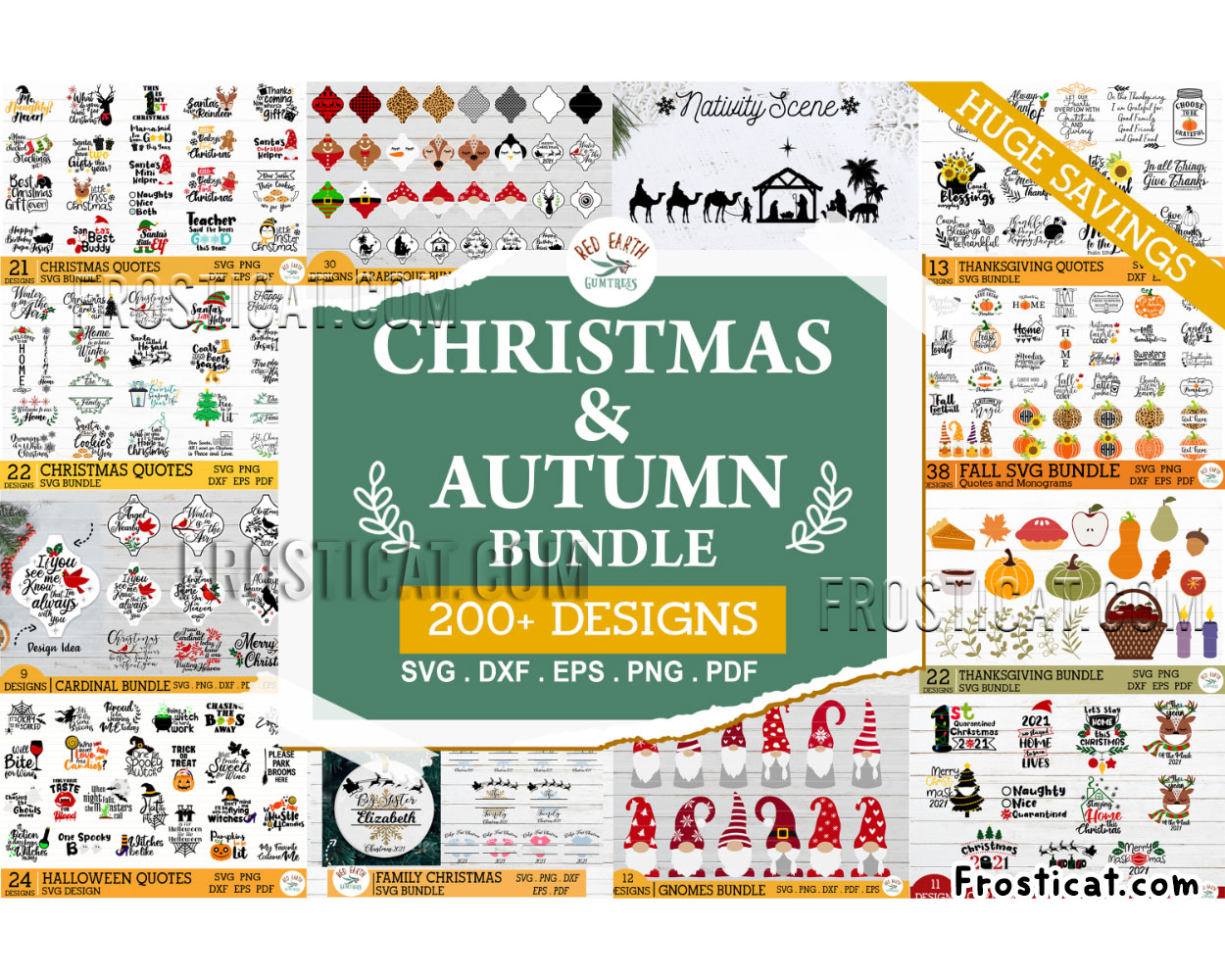 200 Christmas And Autumn Svg Bundle, Winter Svg