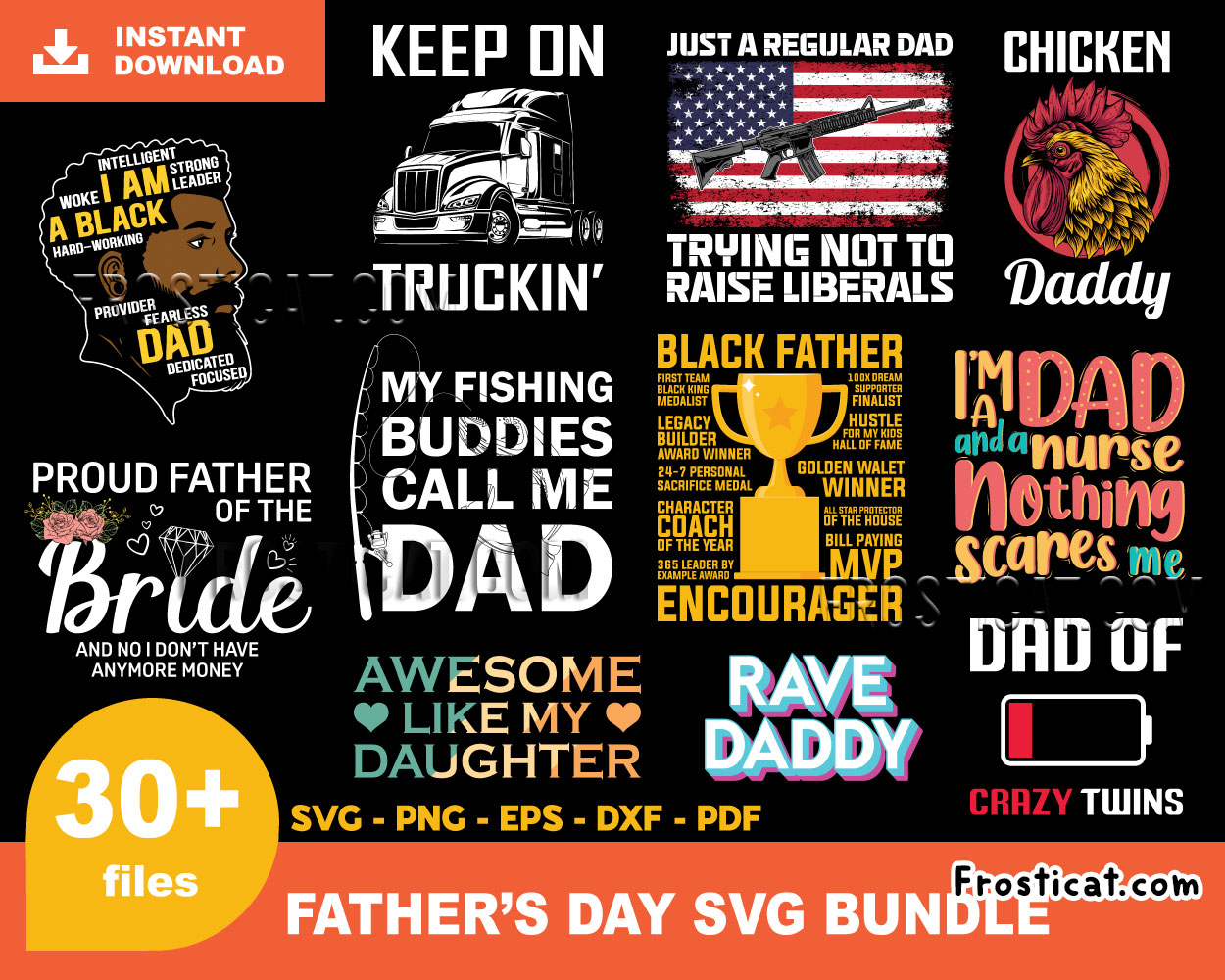 30 Fathers Day Svg Bundle, Dad Svg, Father Svg