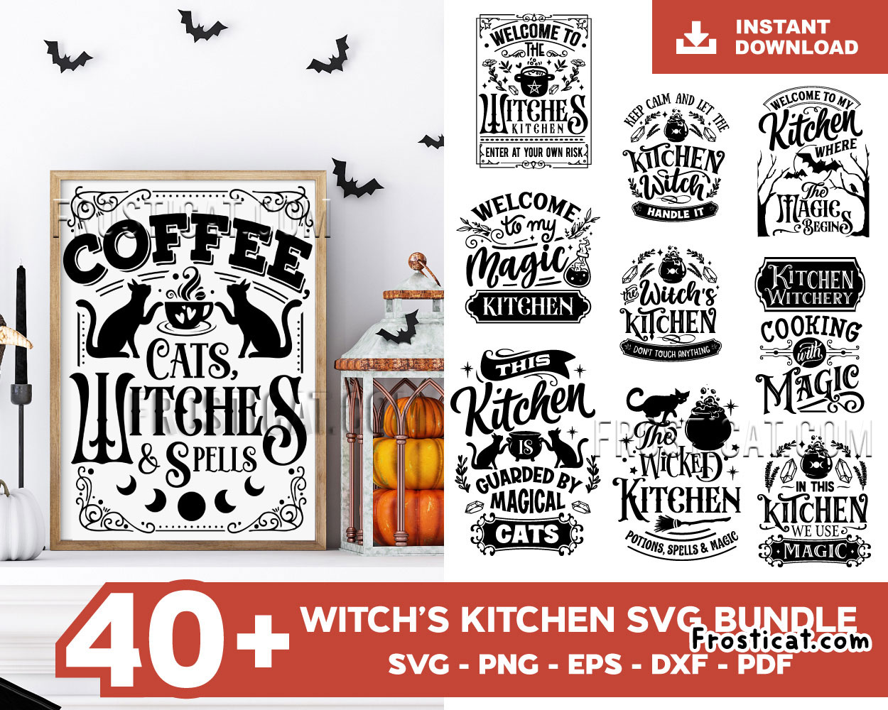 40 Witchs Kitchen Svg Bundle, Halloween Svg, Witchcraft Svg