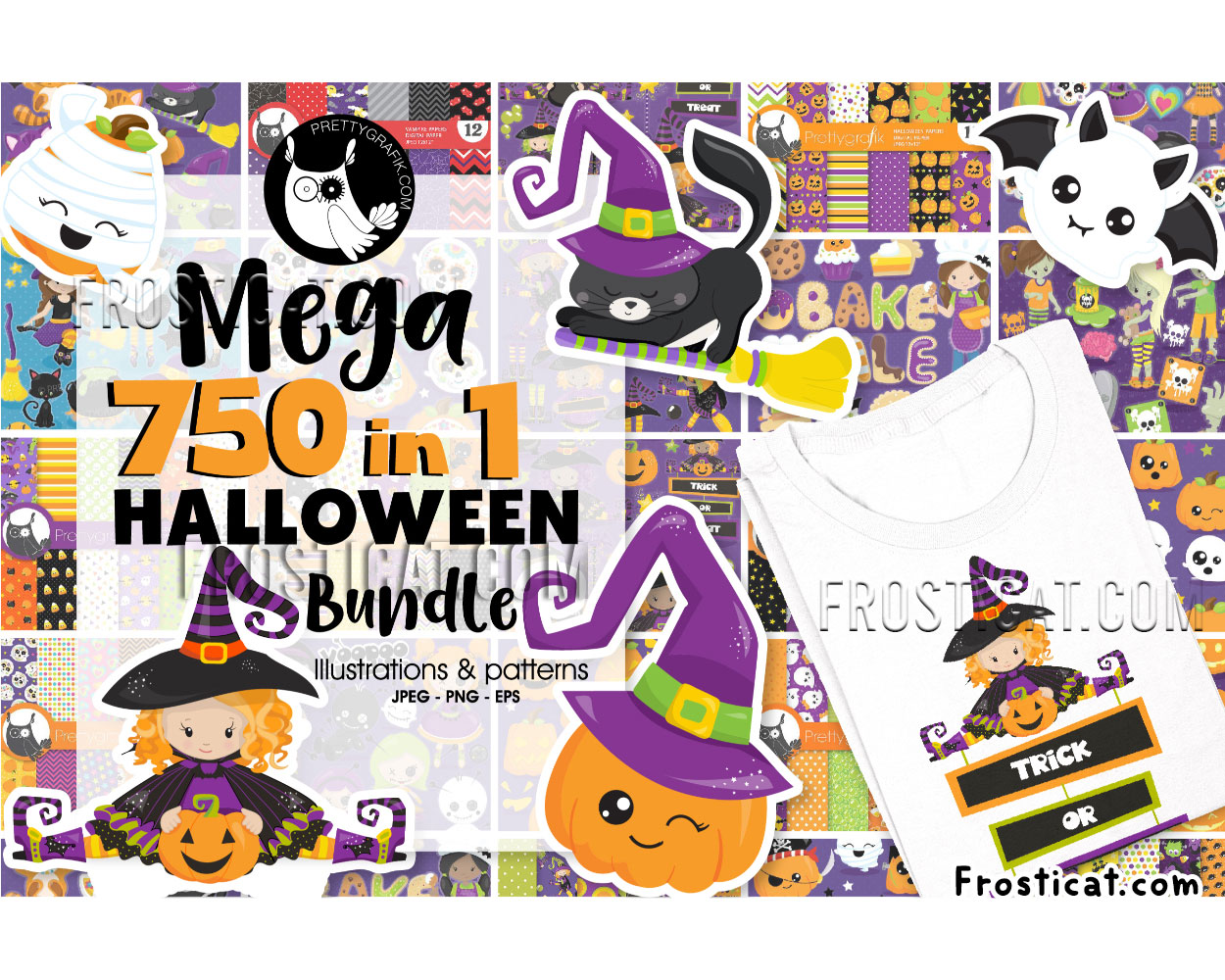Mega 750 Halloween Png Bundle, Halloween Clipart