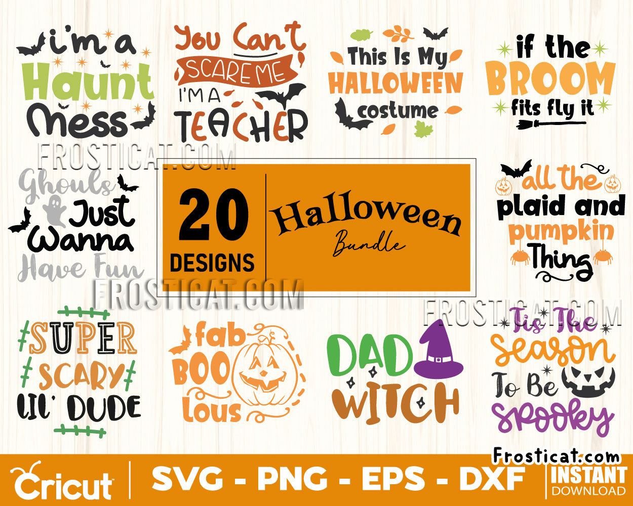 20 Halloween Svg Bundle, Happy Halloween Svg, Witch Svg
