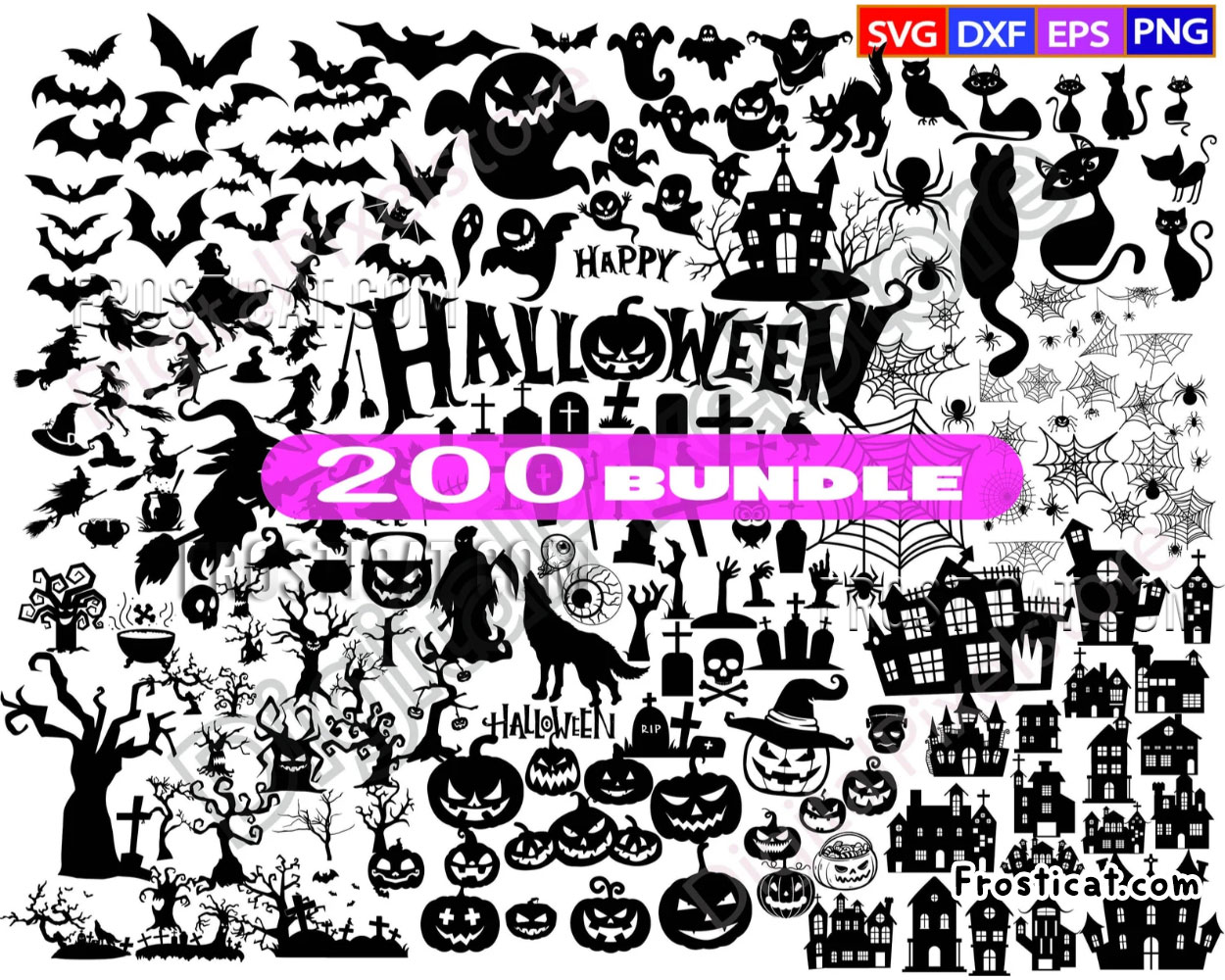 200 Halloween Svg Bundle, Happy Halloween Svg