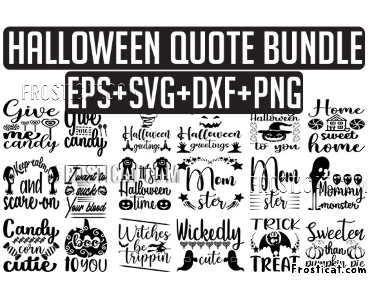 20 Halloween Svg Bundle, Momster Svg, Halloween Quote Svg
