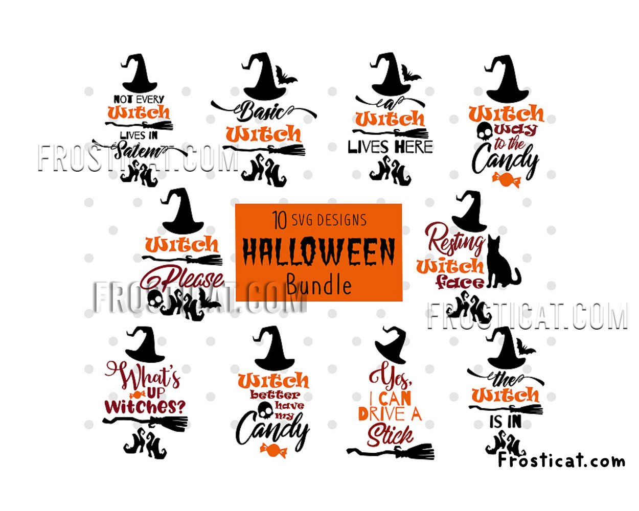 10 Halloween Witch Svg Bundle, Witch Svg