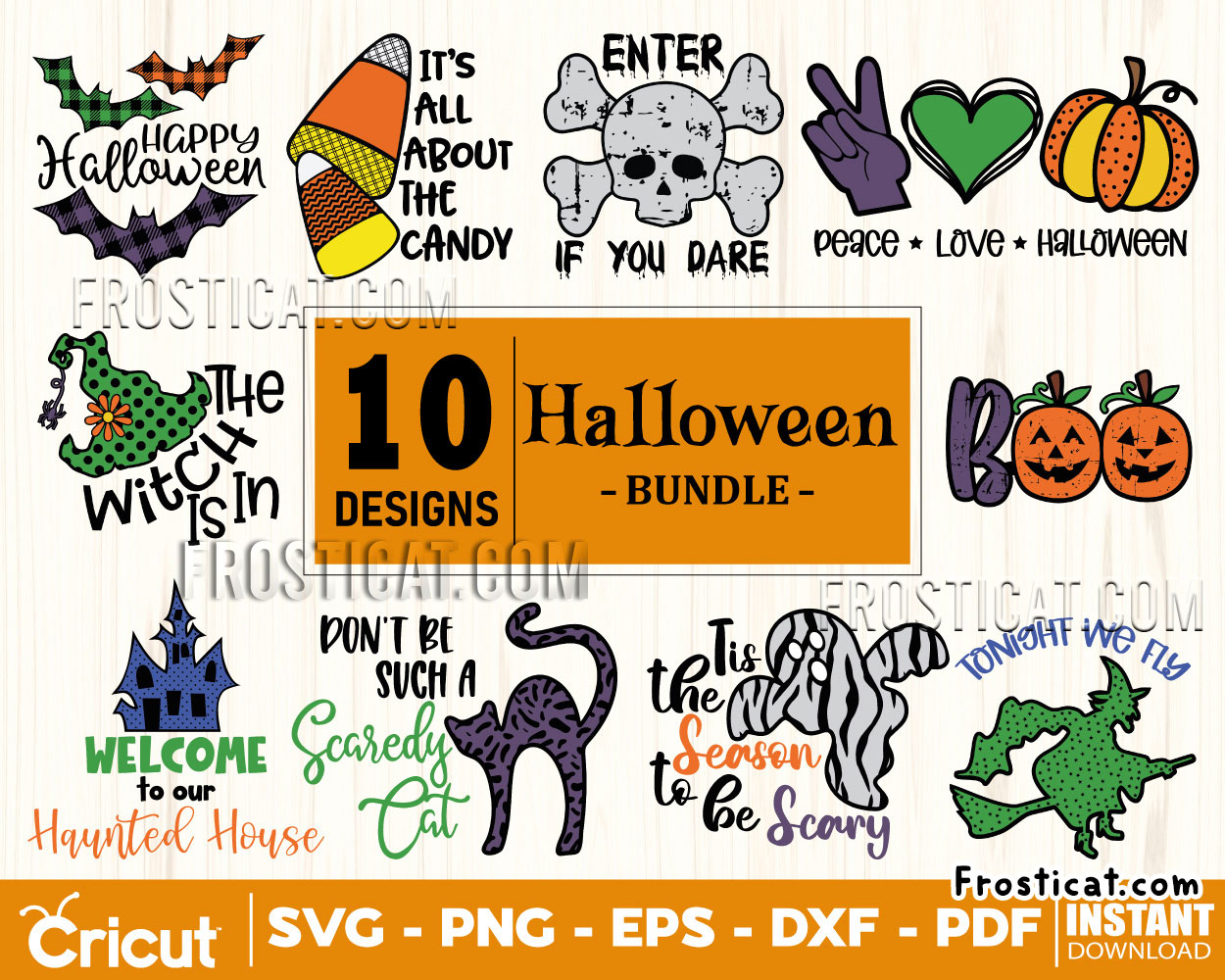 10 Halloween Layered Svg Bundle, Happy Halloween Svg