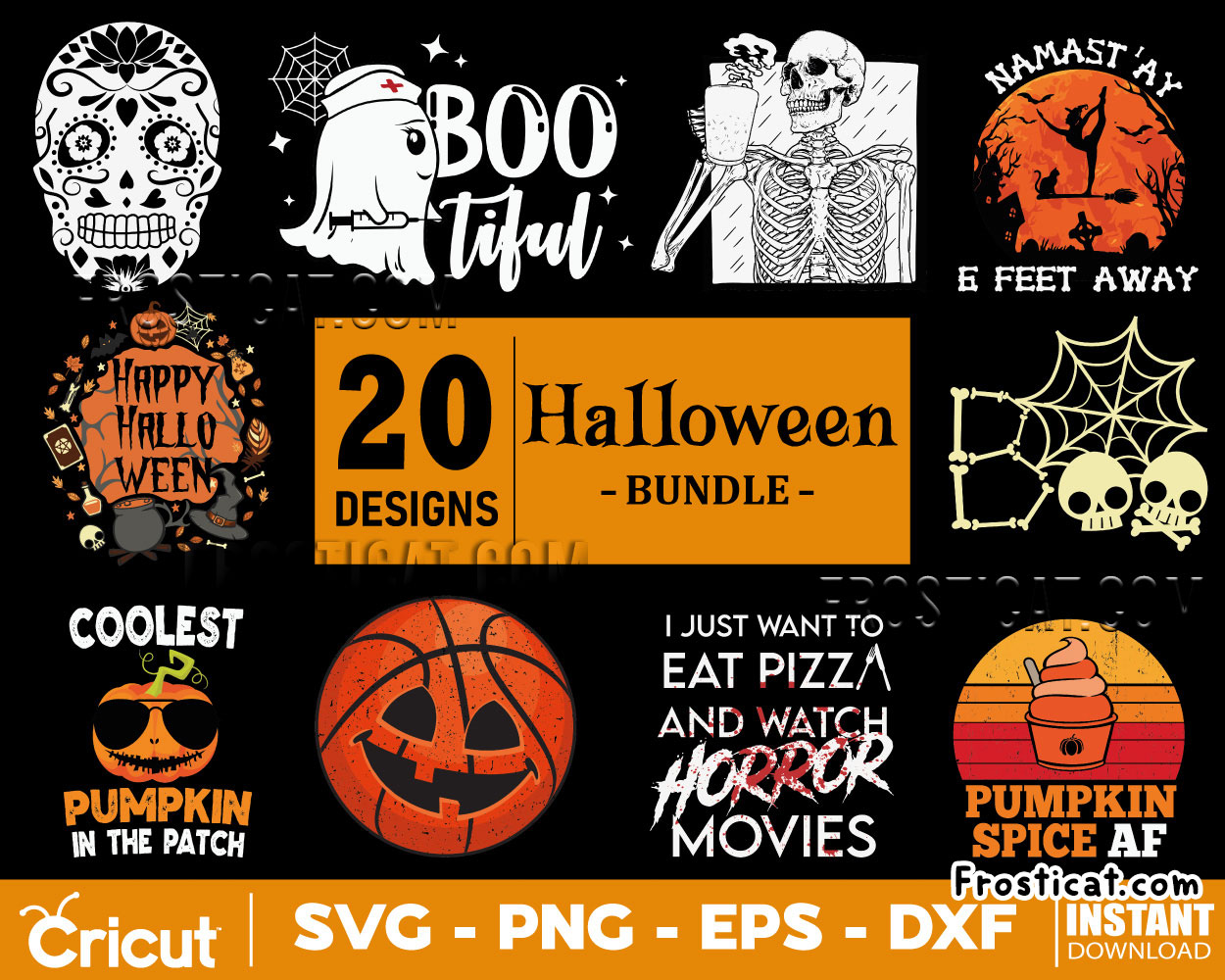 20 Halloween Svg Bundle, Happy Halloween Svg, Bootiful Svg