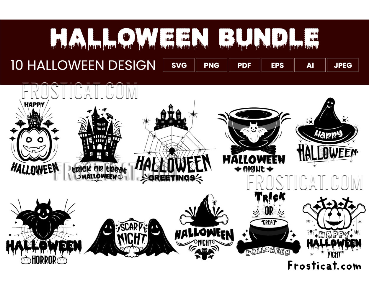 FREE 10 Halloween Svg Bundle, Happy Halloween Svg