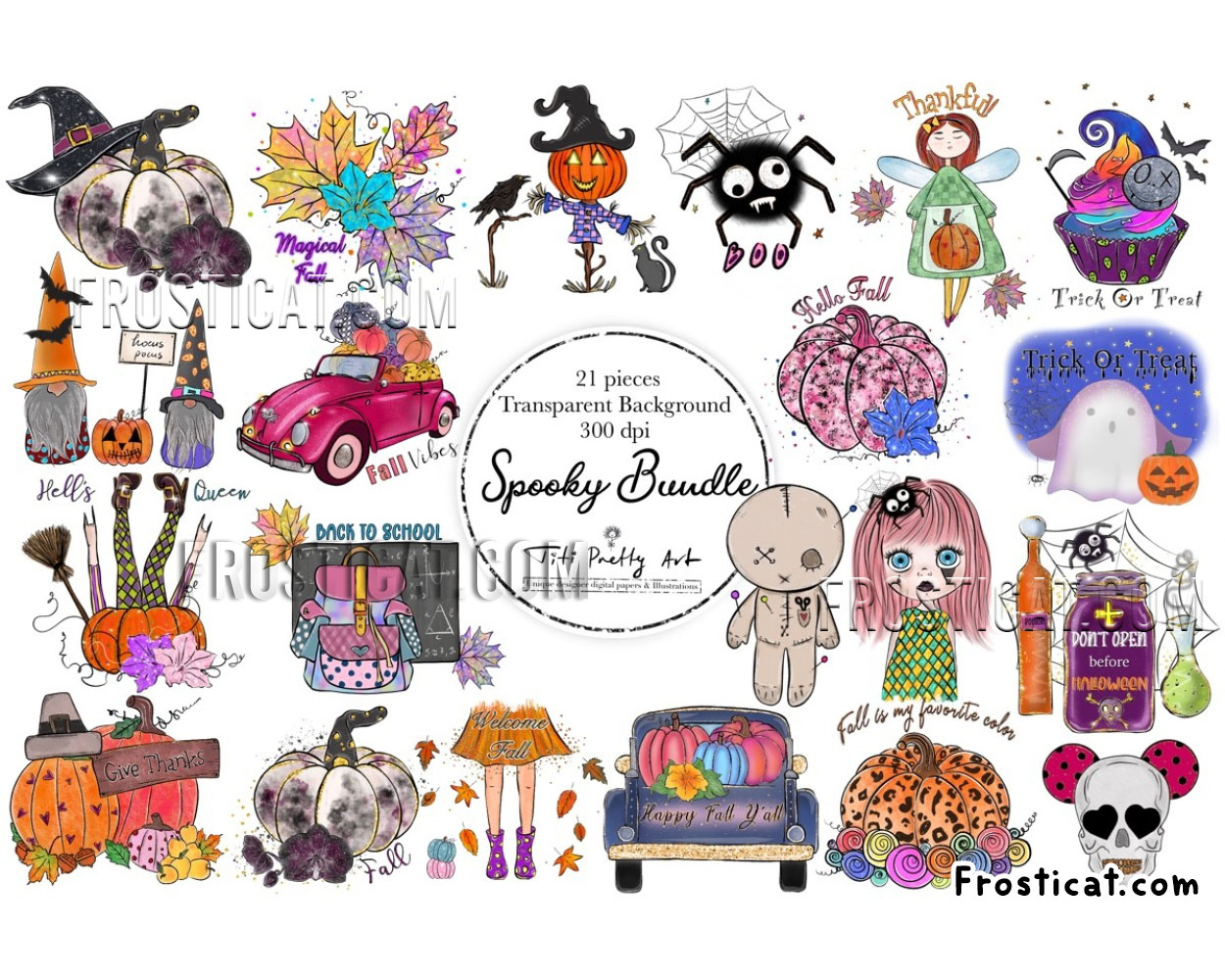 21 Halloween Spooky Png Bundle, Halloween Png