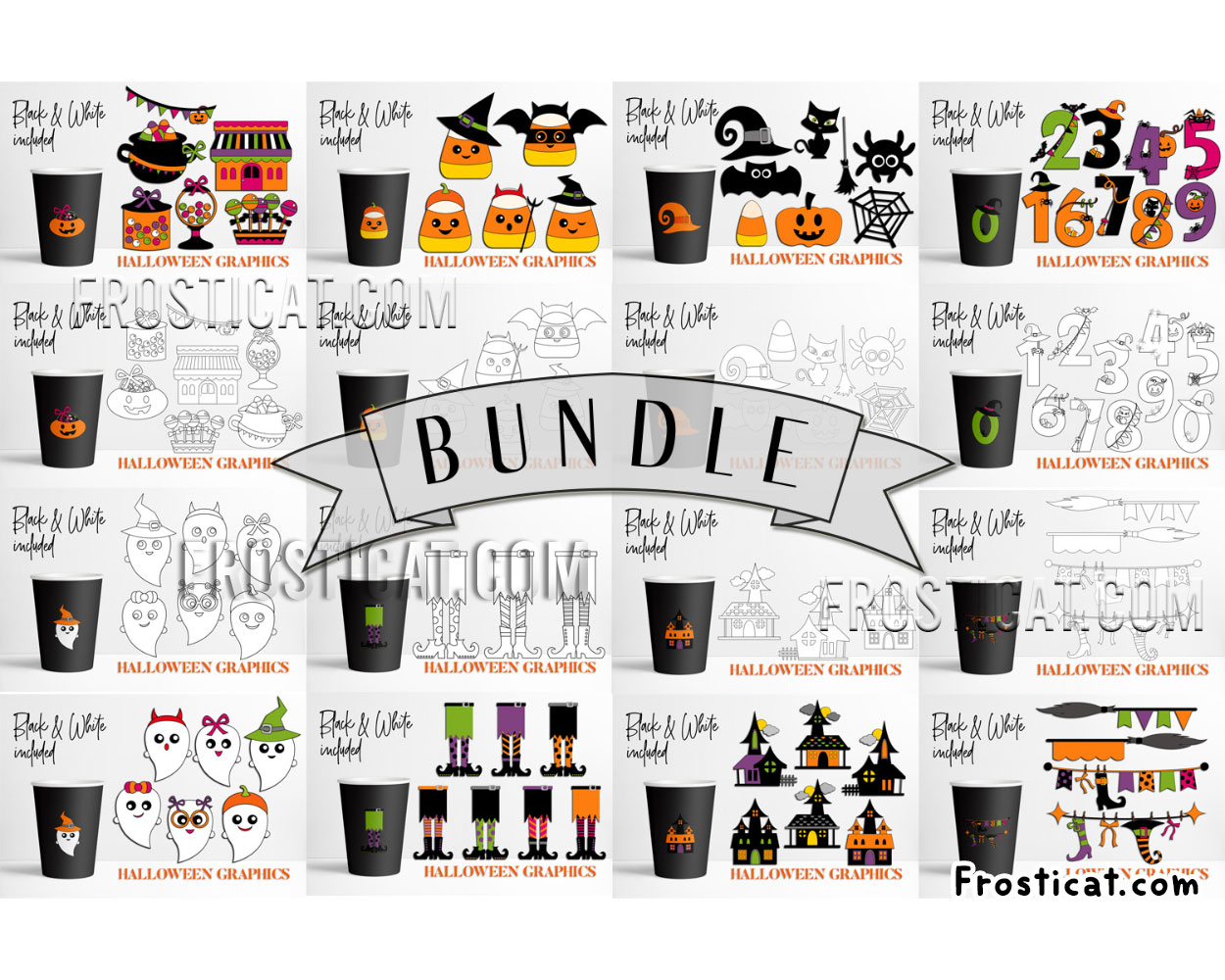 100 Halloween Png Bundle, Halloween Png, Halloween Clipart